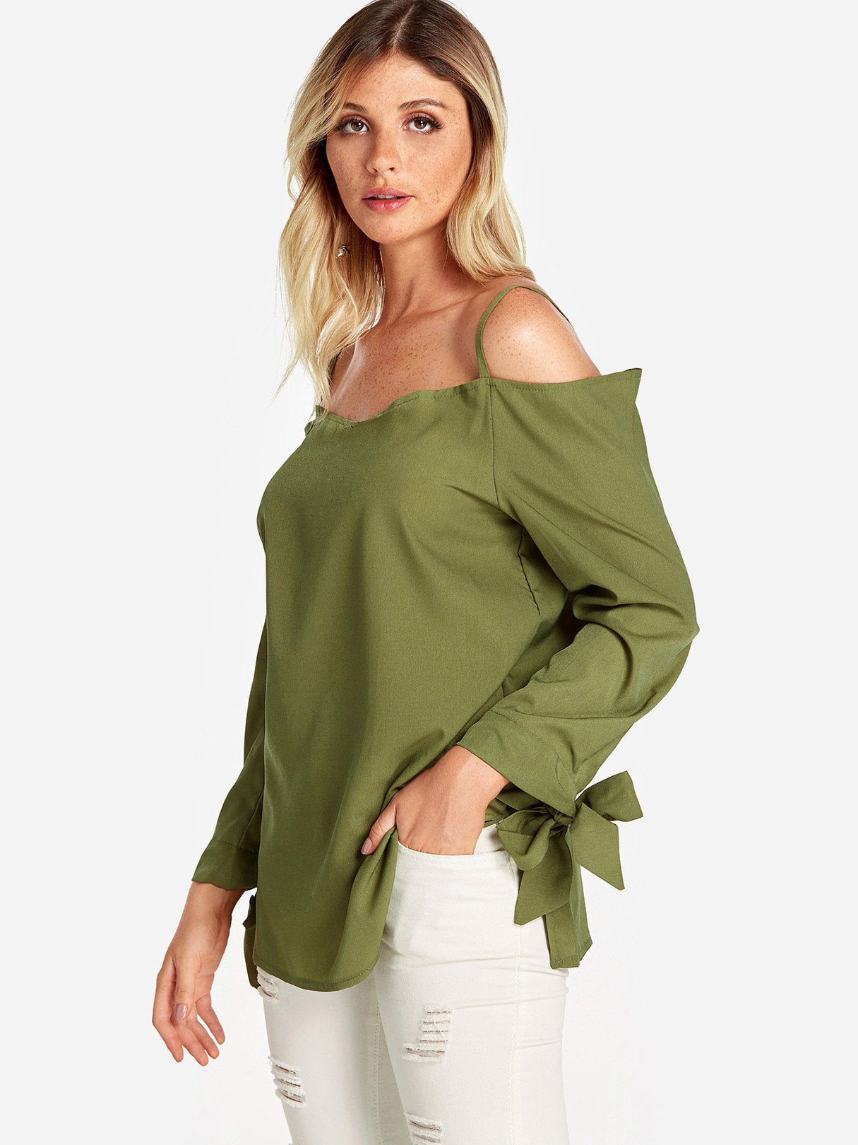 OEM Ladies Green Blouses