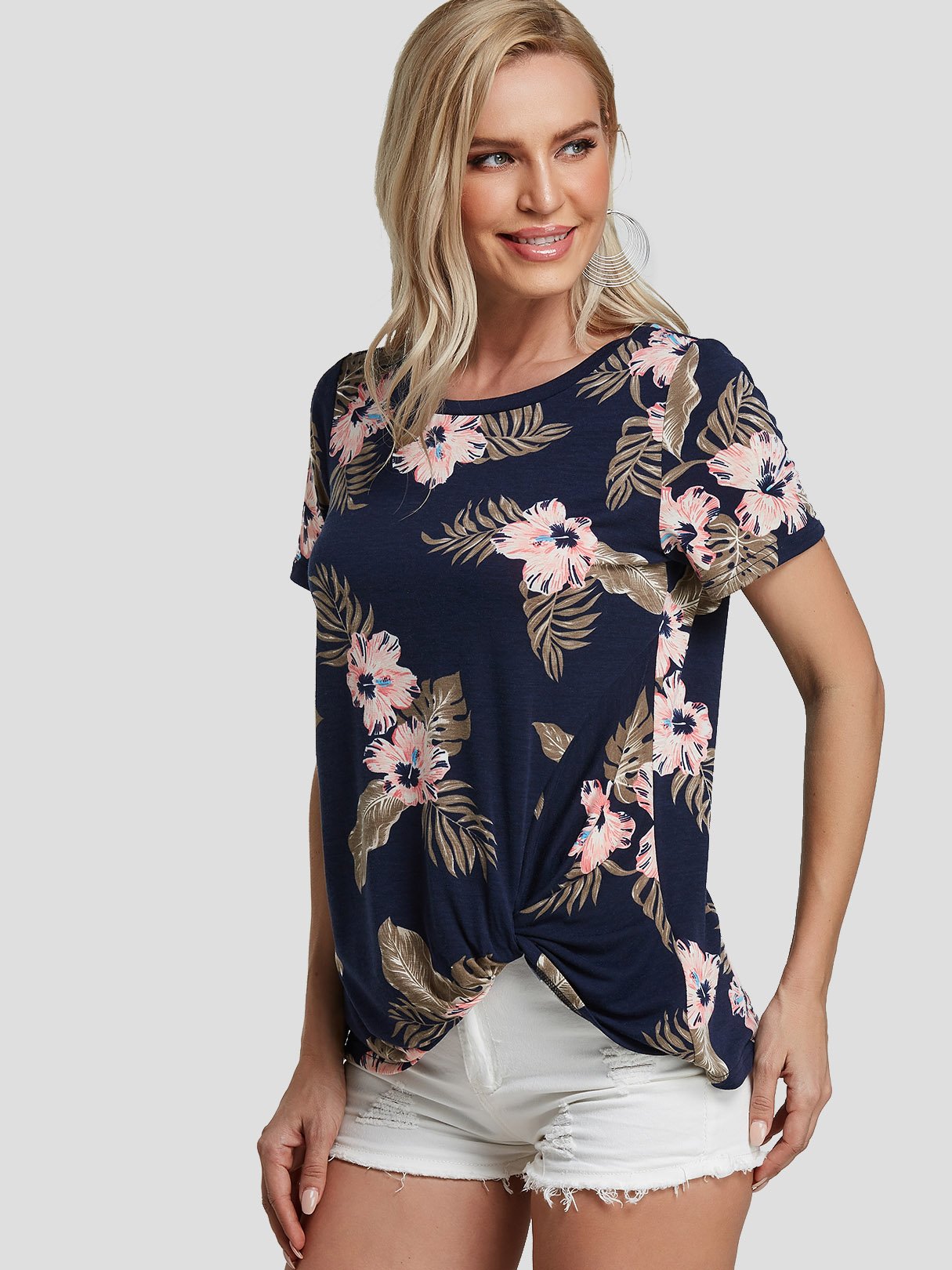 OEM Ladies Dark Blue T-Shirts