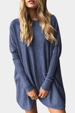 NEW FEELING Womens Blue Shirt Dresses