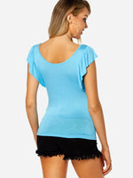 NEW FEELING Womens Blue T-Shirts