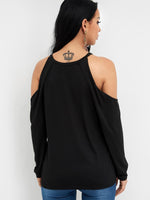 NEW FEELING Womens Black T-Shirts