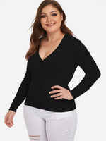 OEM Ladies Black Plus Size Tops