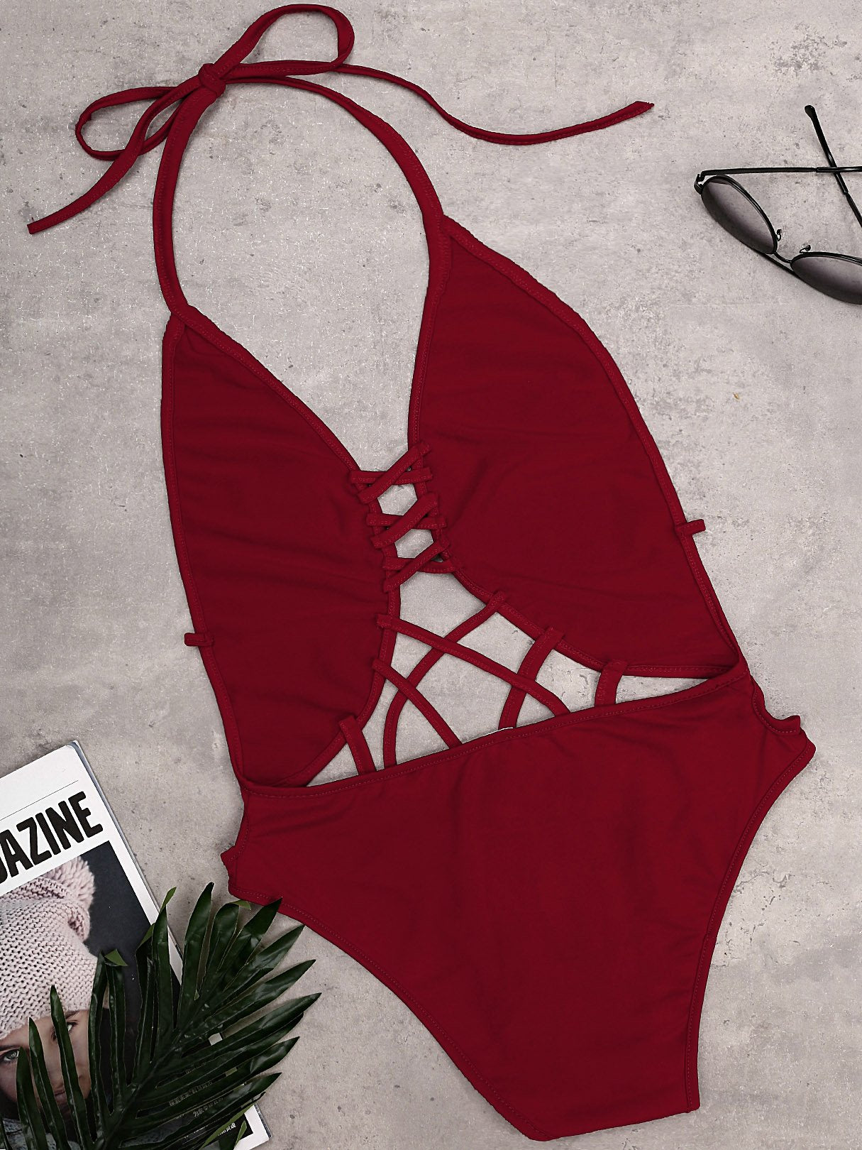 NEW FEELING Womens Red One-Pieces