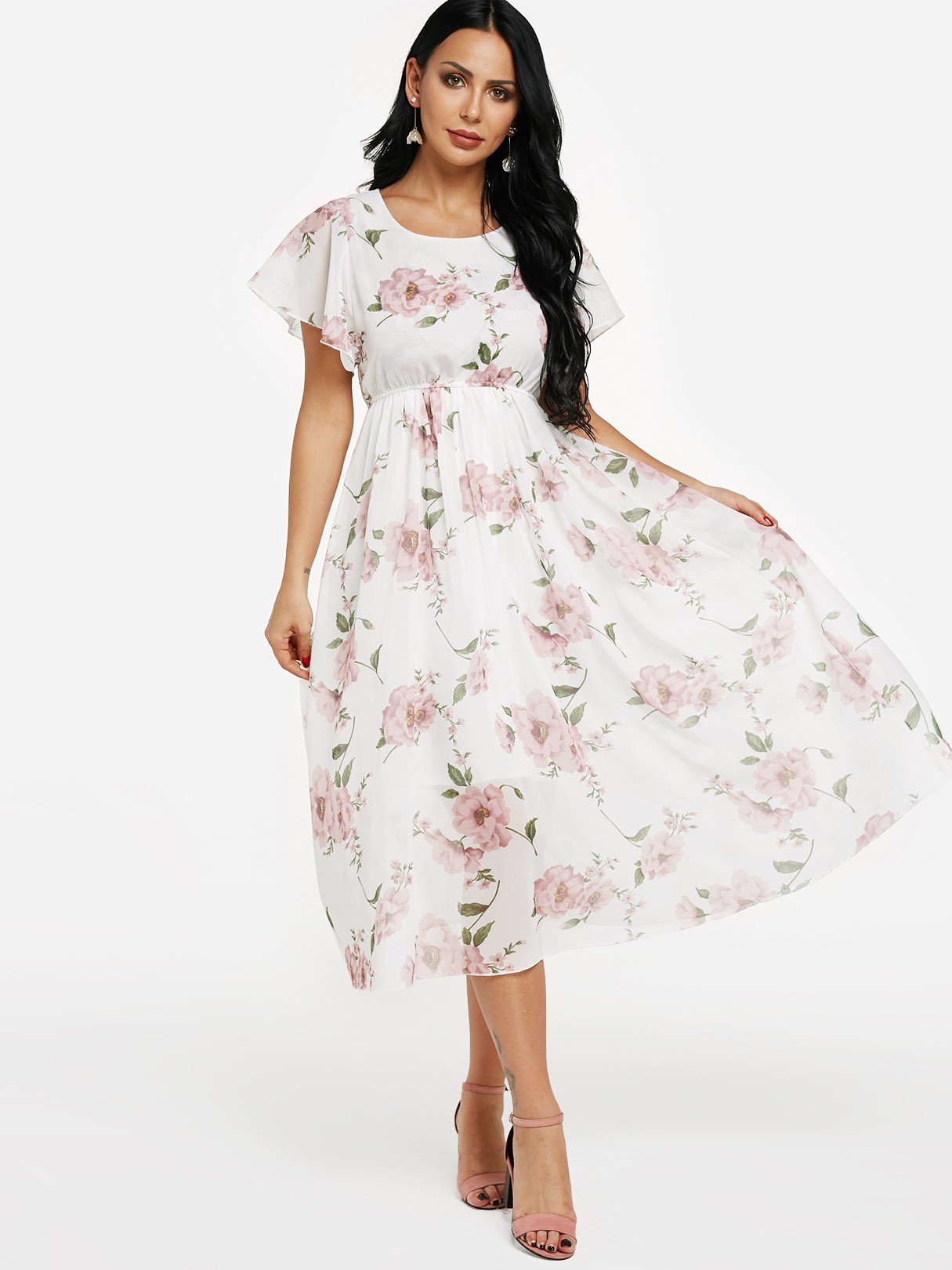 OEM Ladies Beige Maxi Dresses