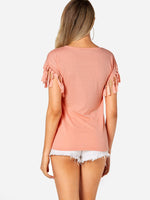 NEW FEELING Womens Orange T-Shirts