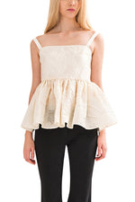 Wholesale Paisley Ruffled Hem Cami Top 