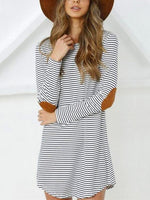 NEW FEELING Womens Striped Mini Dresses