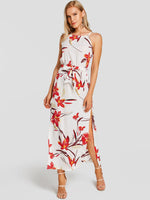 NEW FEELING Womens White Floral Dresses