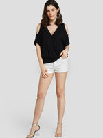 NEW FEELING Womens Black T-Shirts