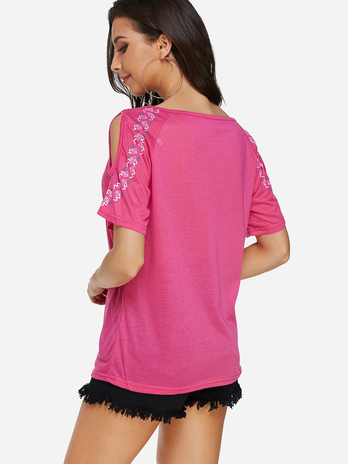 NEW FEELING Womens Rose T-Shirts