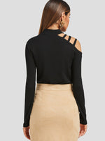 NEW FEELING Womens Black T-Shirts