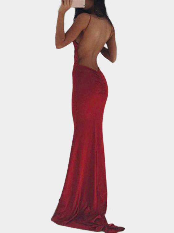 OEM ODM Ladies Burgundy Maxi Dresses