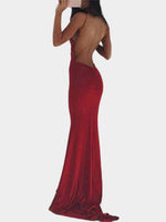 OEM ODM Ladies Burgundy Maxi Dresses