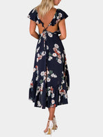 NEW FEELING Womens Navy Floral Dresses