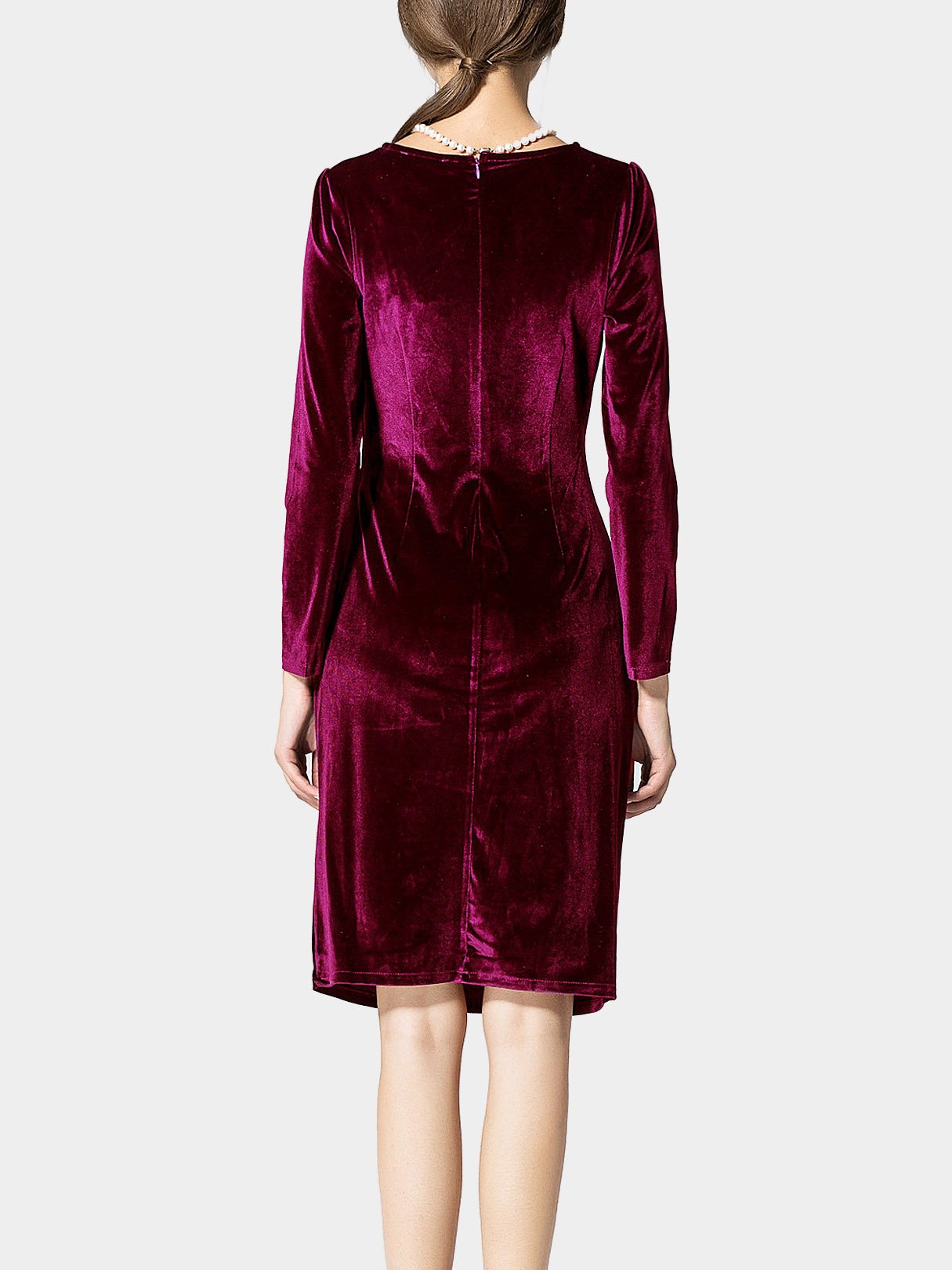 NEW FEELING Womens Burgundy Sexy Dresses