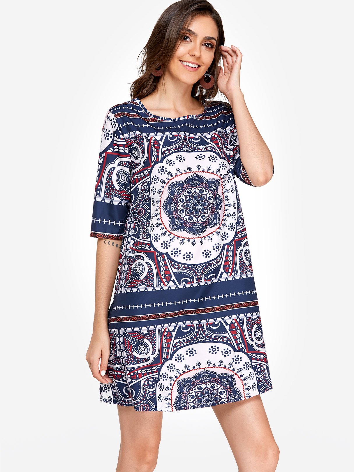 ODM Ladies Half Sleeve Casual Dresses
