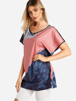 OEM Ladies Color Block T-Shirts