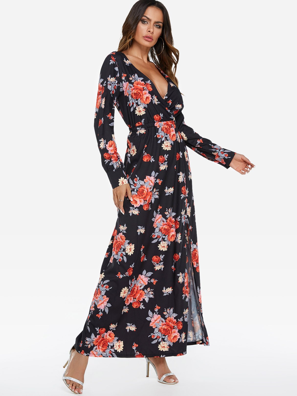ODM Ladies Long Sleeve Maxi Dress