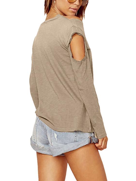 NEW FEELING Womens Apricot T-Shirts