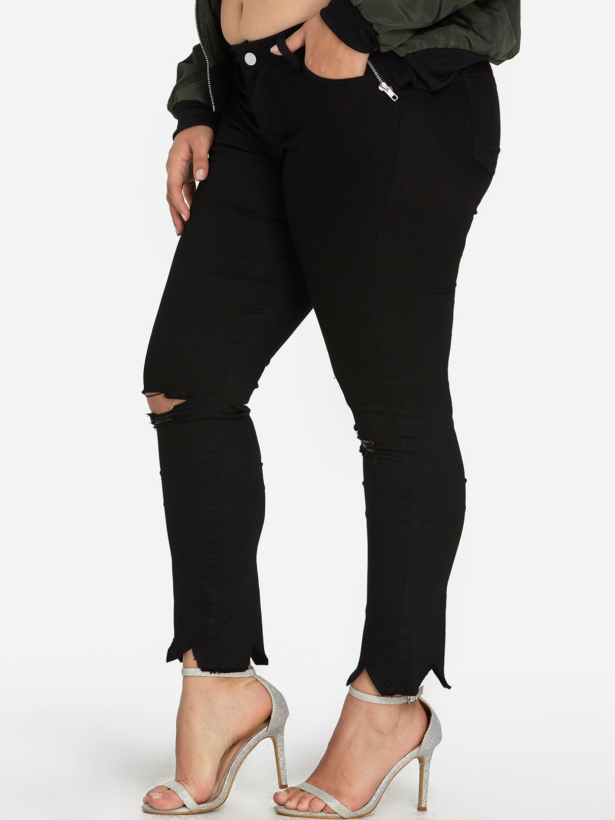 OEM Ladies Black Plus Size Bottoms