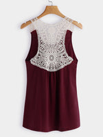 NEW FEELING Womens Burgundy Camis