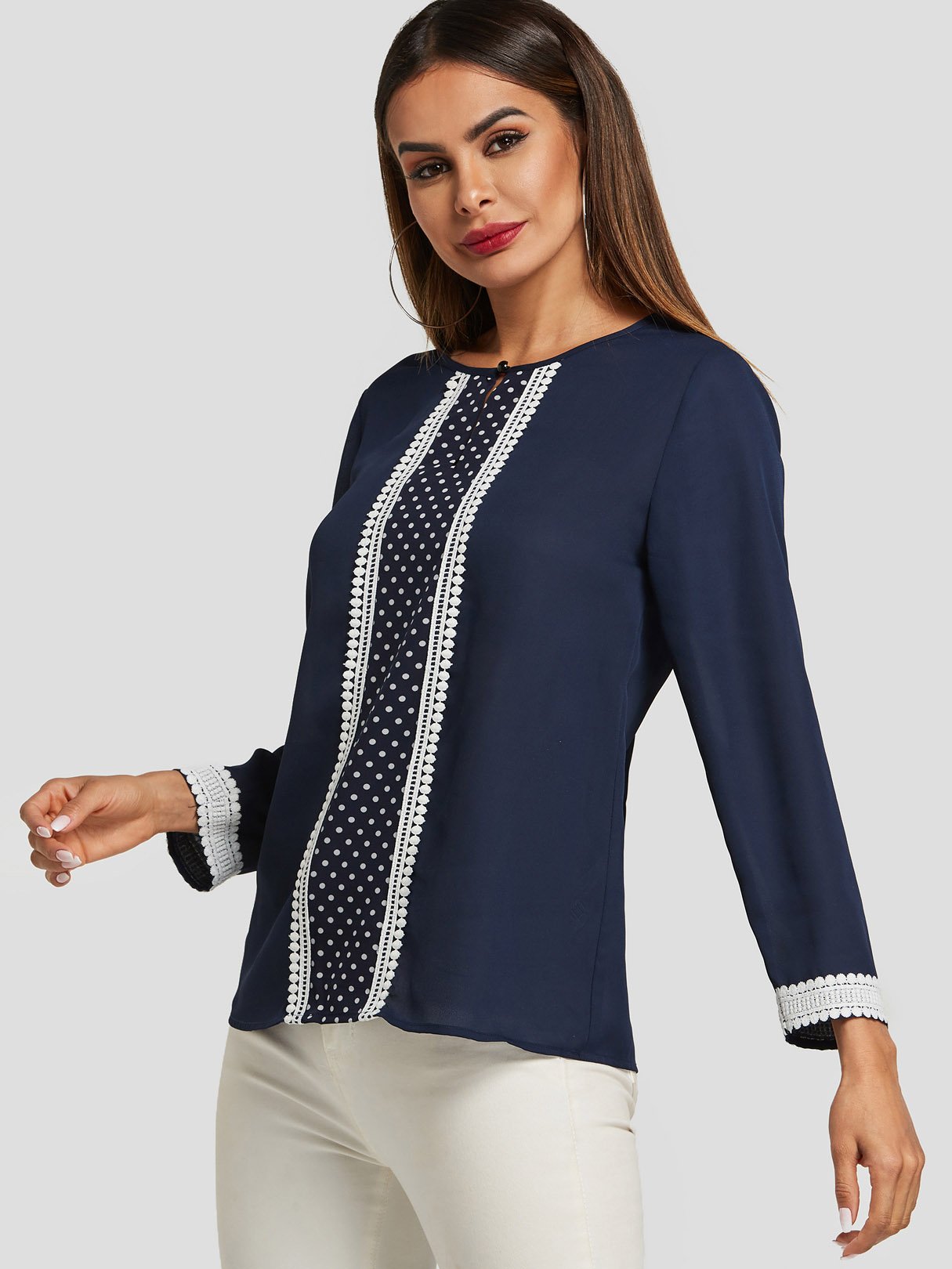 ODM Ladies Long Sleeve Blouses