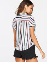 NEW FEELING Womens Striped Blouses