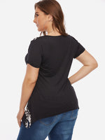 NEW FEELING Womens Color Block Plus Size Tops