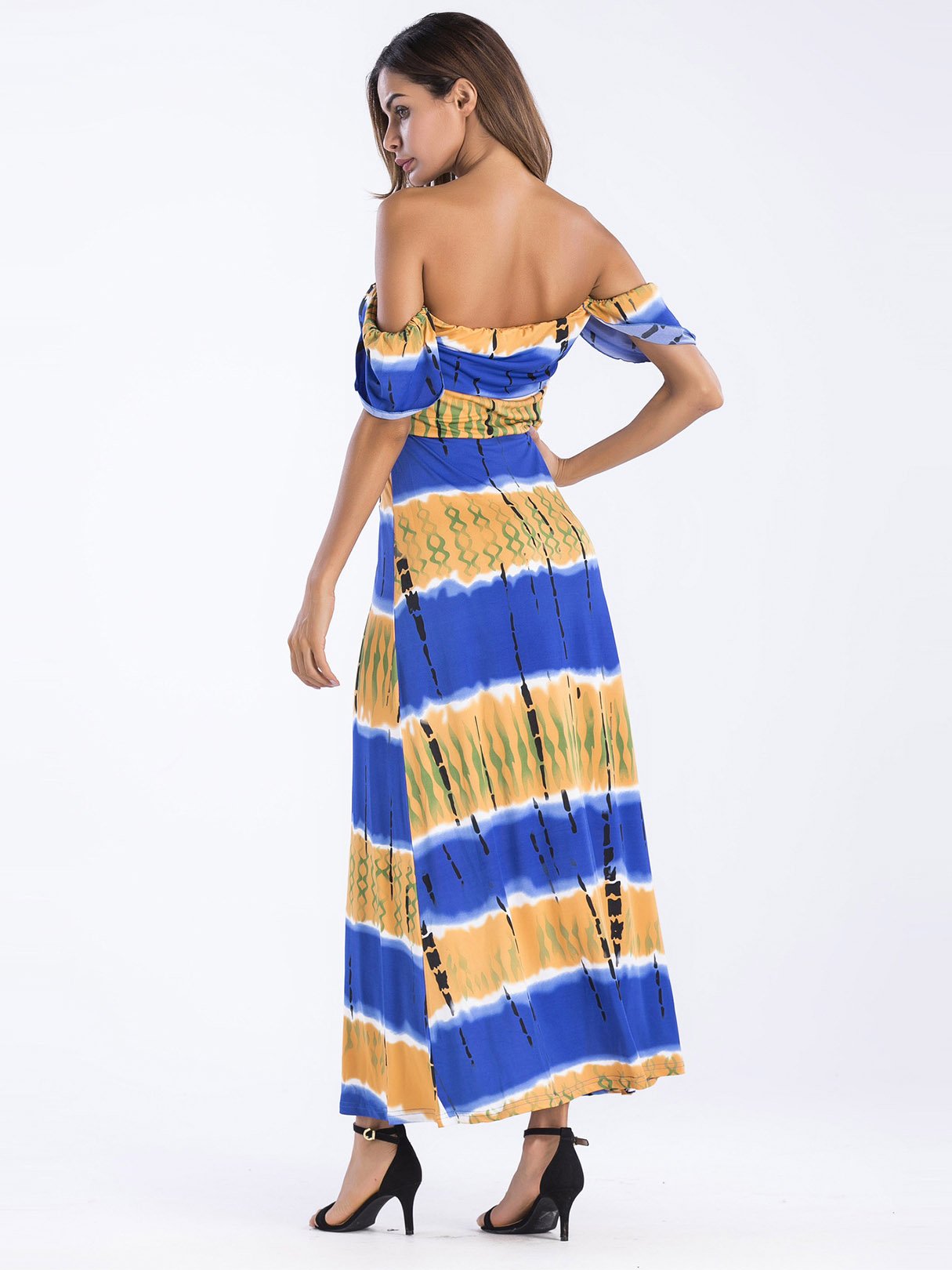 ODM Ladies Half Sleeve Maxi Dresses