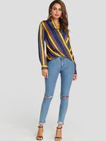 NEW FEELING Womens Multi Blouses