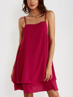 OEM Ladies Burgundy Casual Dresses