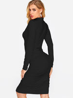 NEW FEELING Womens Black Midi Dresses