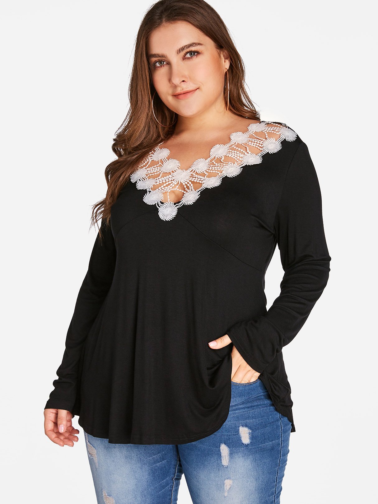 ODM Ladies Long Sleeve Plus Size Tops