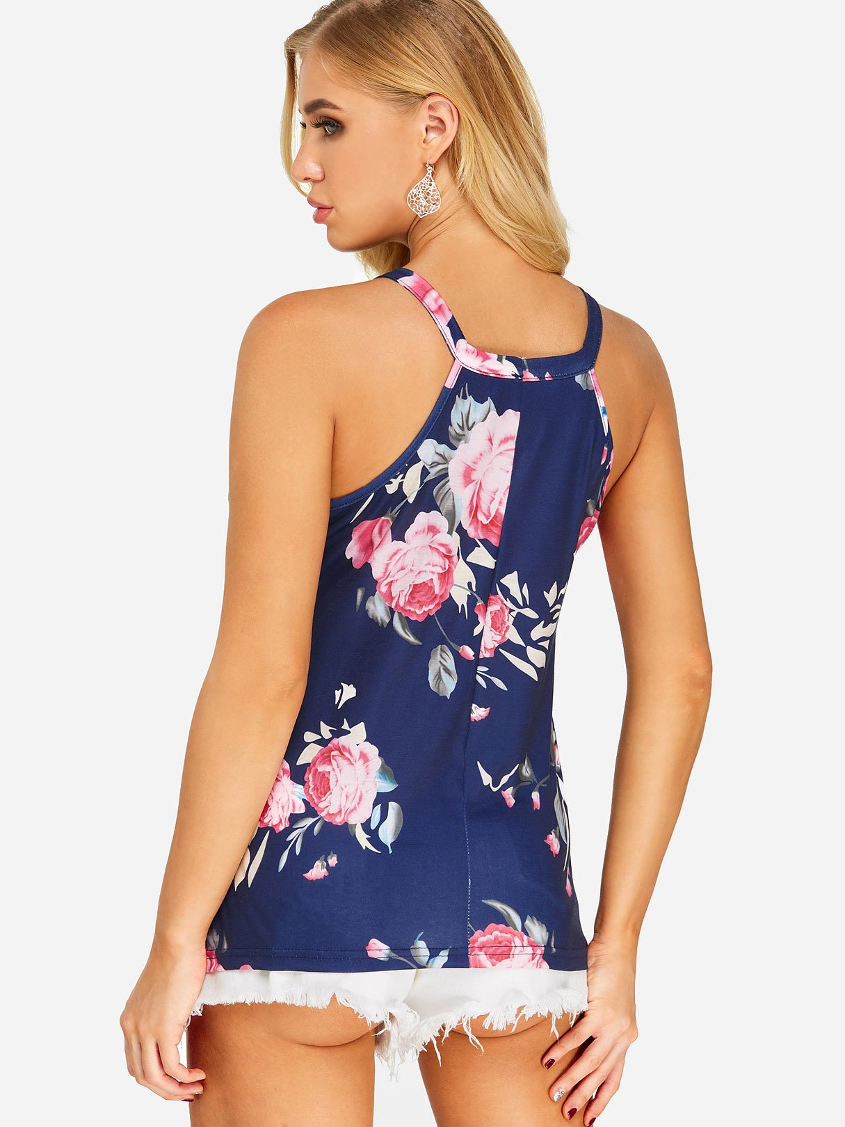 NEW FEELING Womens Navy Camis