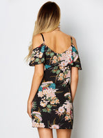 NEW FEELING Womens Black Floral Dresses