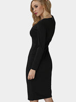 Custom Ladies V-Neck Midi Dress