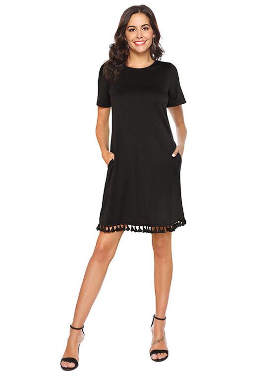 Custom Womens Short Sleeve Mini Dress