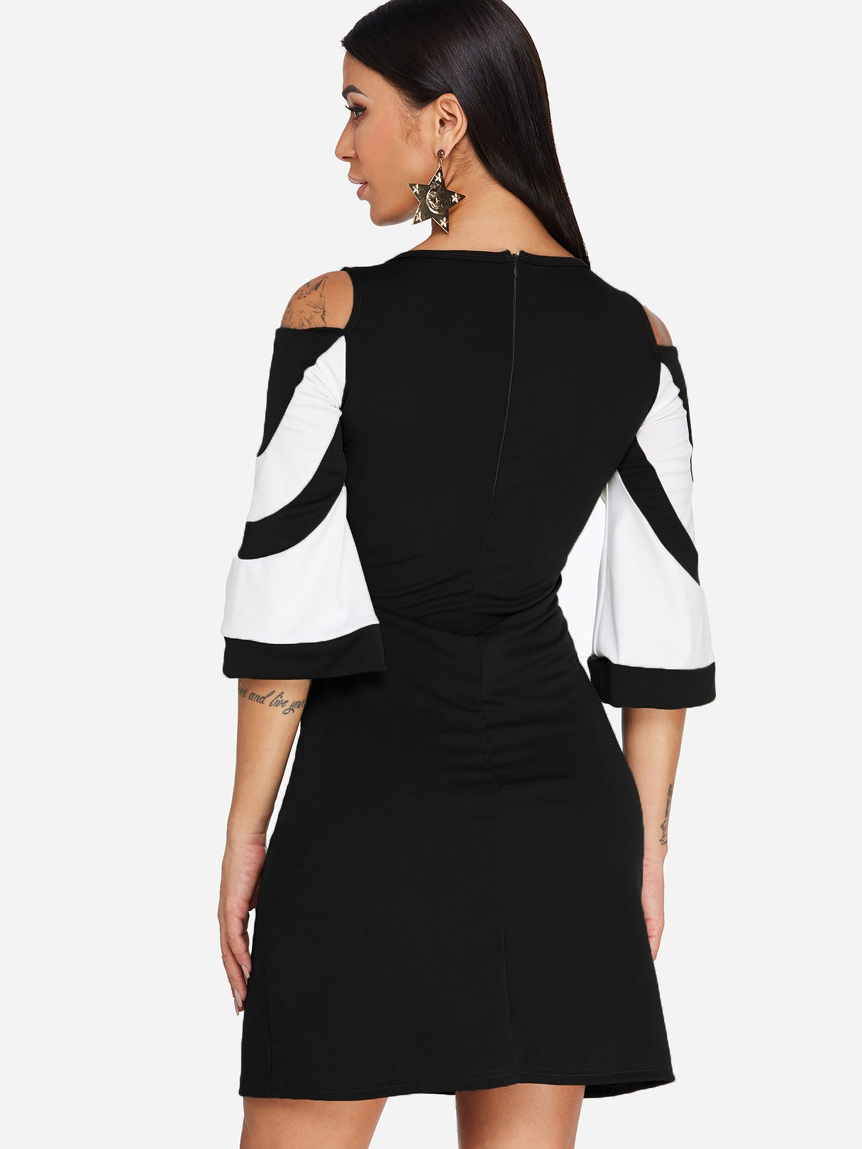 NEW FEELING Womens Black Casual Dresses