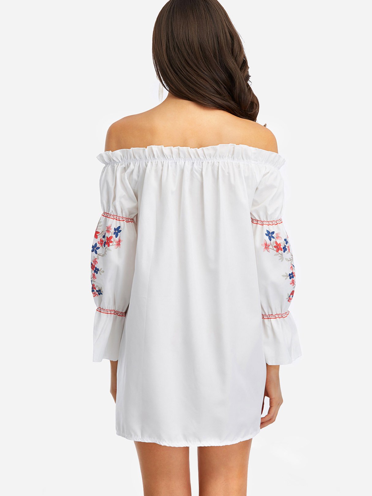 NEW FEELING Womens White Floral Dresses