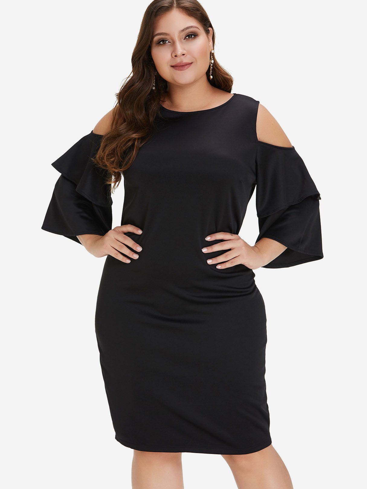 OEM ODM Womens 3/4 Sleeve Plus Size Dress