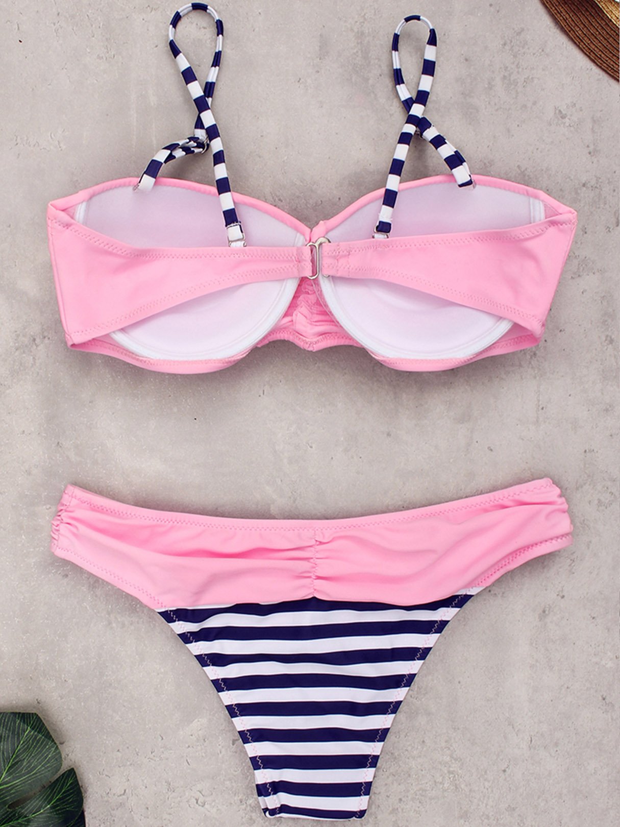 Seersucker Bandeau Bikini