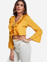 OEM Ladies Yellow Blouses