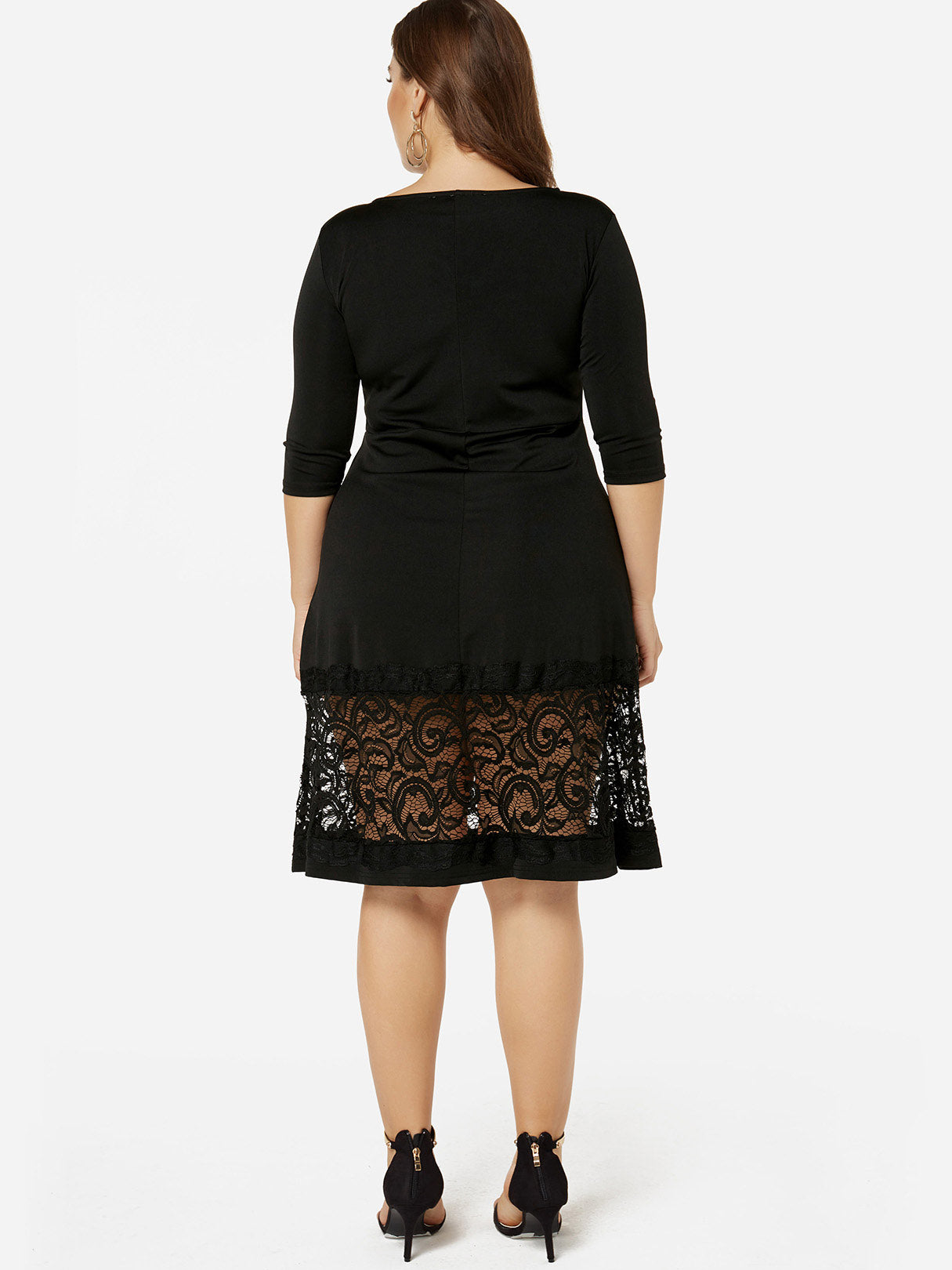 NEW FEELING Womens Black Plus Size Dresses