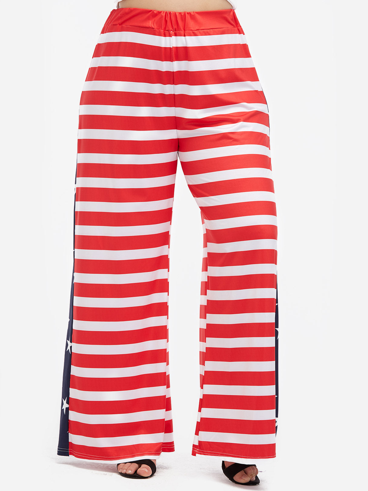 NEW FEELING Womens Striped Plus Size Bottoms