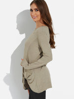 OEM Ladies Taupe T-Shirts