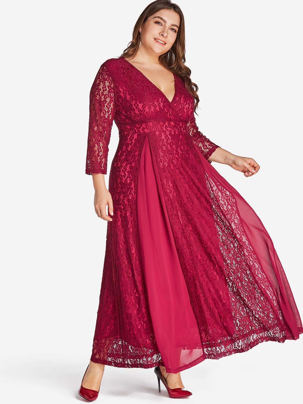 Custom Plus Size Casual Maxi Dresses With Sleeves
