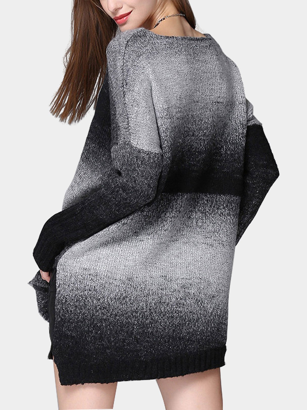 NEW FEELING Womens Black & Grey Casual Dresses