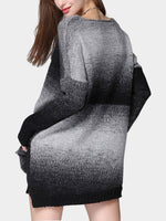 NEW FEELING Womens Black & Grey Casual Dresses