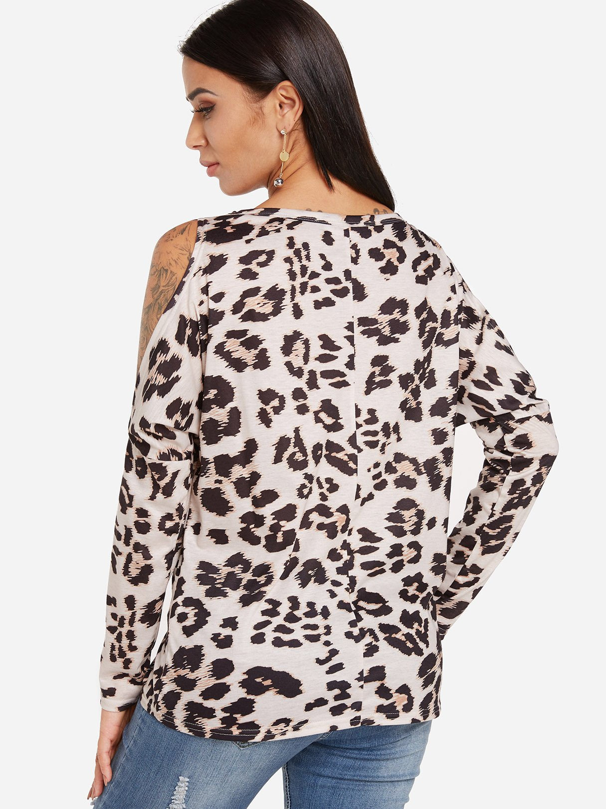 NEW FEELING Womens Leopard Blouses