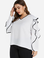 OEM Ladies White Plus Size Tops